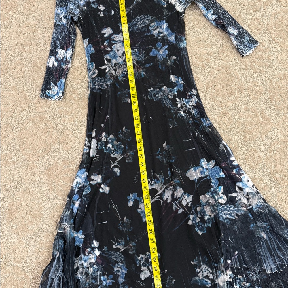 NWT Komarov Elegant dark blue Floral Women's Dress Size M - Picture 5 of 5